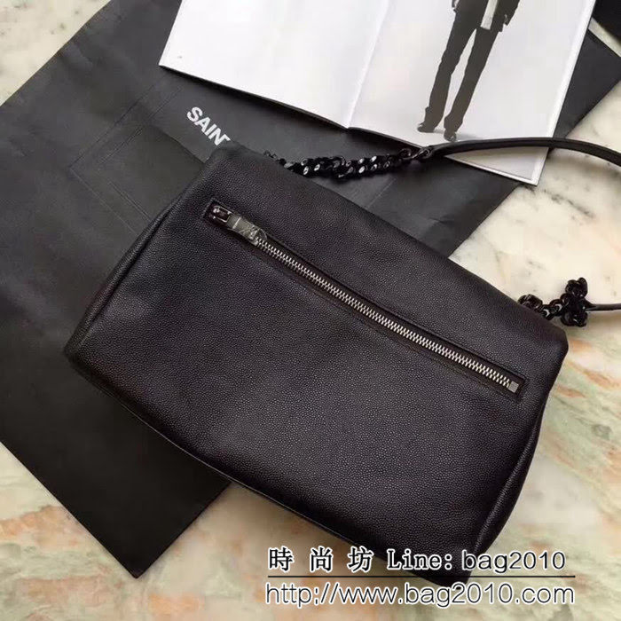 YSL聖羅蘭 海外原單  球紋皮配槍色五金單肩斜挎包 26802 YAS1010
